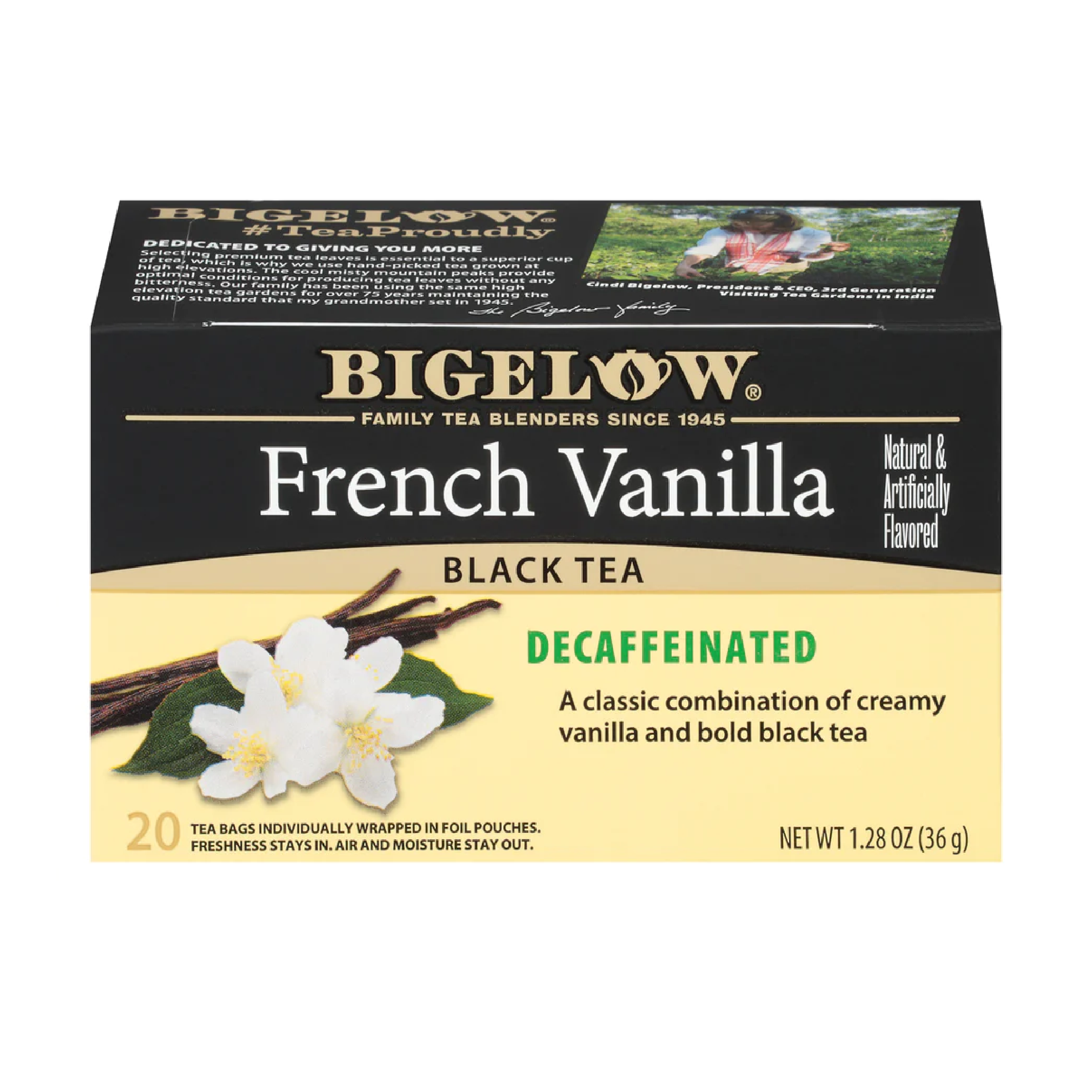 Bigelow French Vanilla Decaffeinated Black Tea | 20 Tea Bags