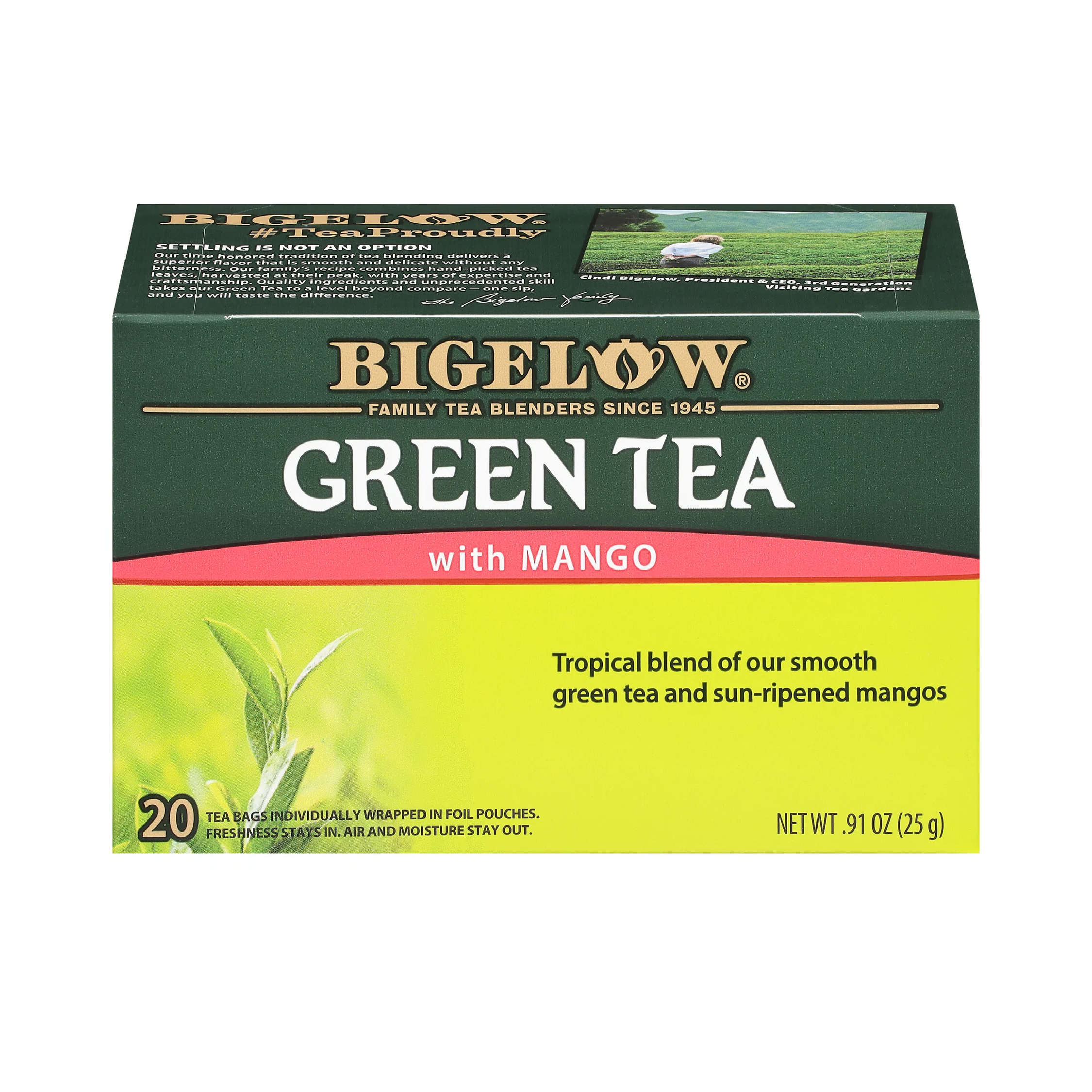 Bigelow Mango Green Tea | 20 Tea Bags