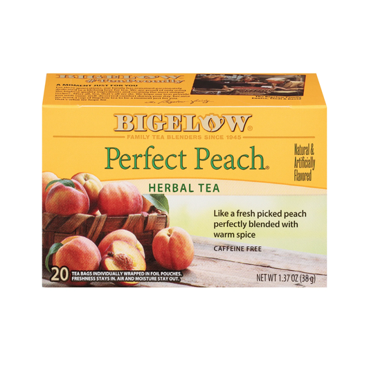 Bigelow Perfect Peach Herbal Tea | 20 Tea Bags