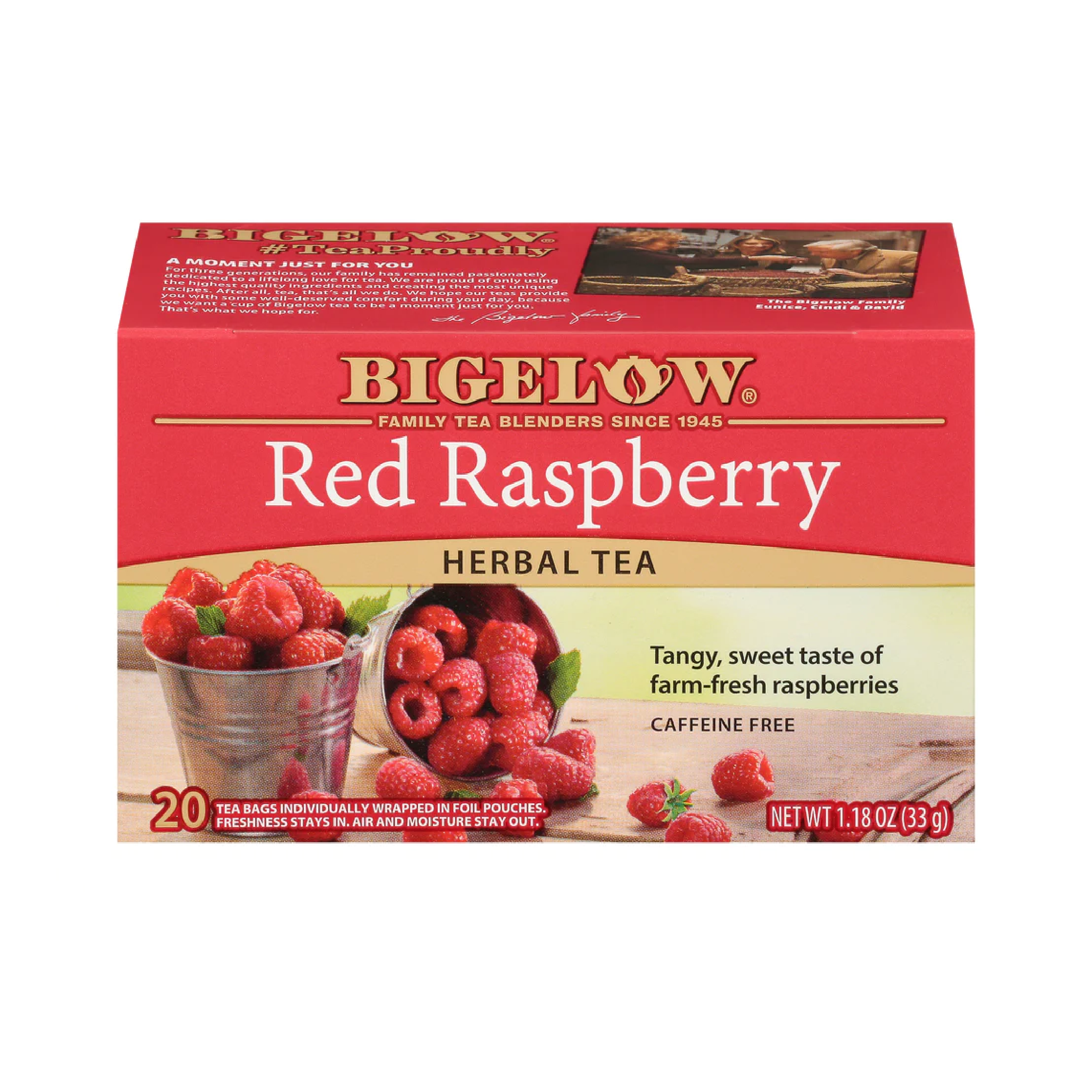 Bigelow Red Raspberry Herbal Tea | 20 Tea Bags