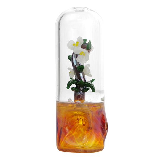 Blooming Tree Design Glass Capsule Water Pipe 3.9"