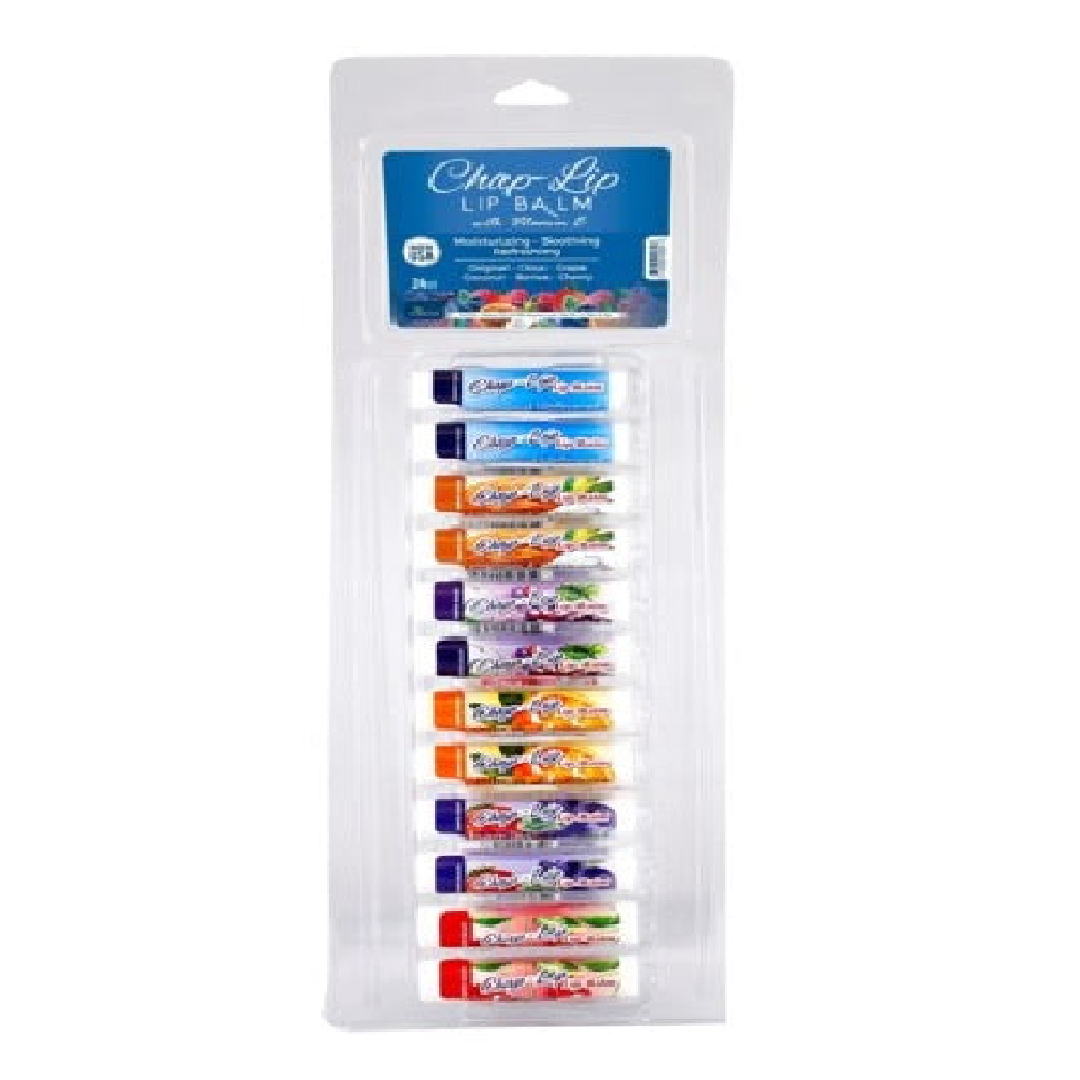 Chap-Lip Lip Balm Board Assorted 24CT