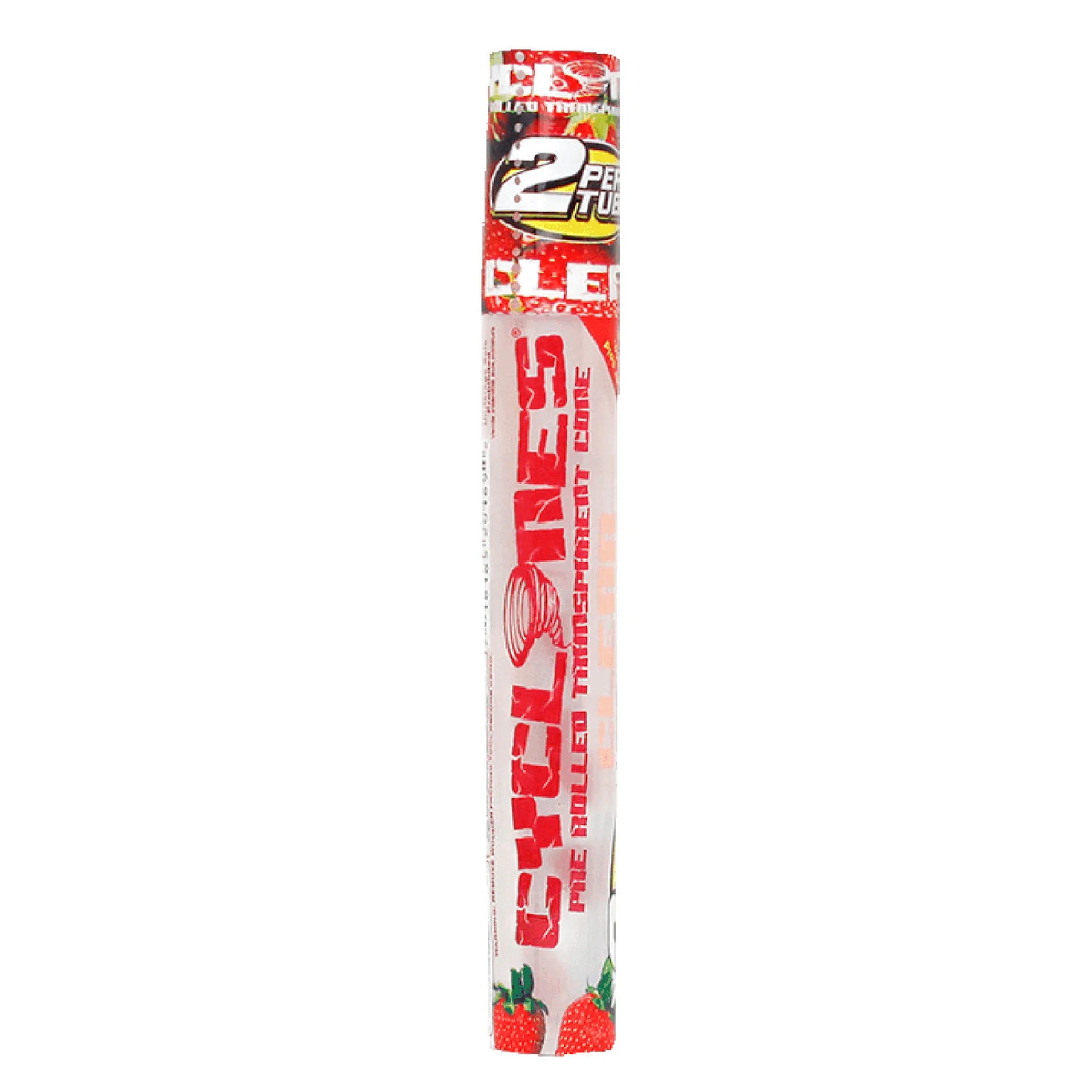 Cyclones Clear Strawberry Cones 2PK