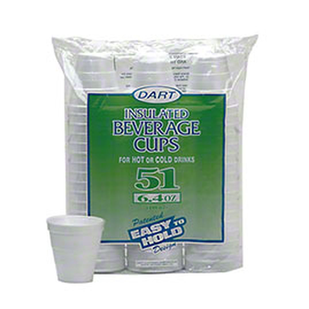 Dart Insulated Foam Cups 6.4OZ (51 Cups)