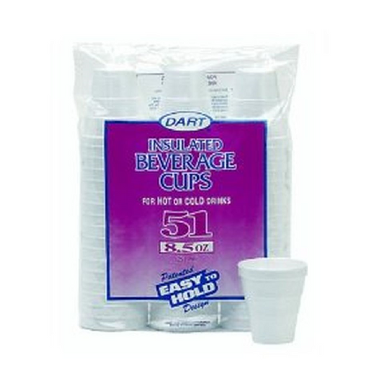 Dart Insulated Foam Cups 8.5OZ (51 Cups)