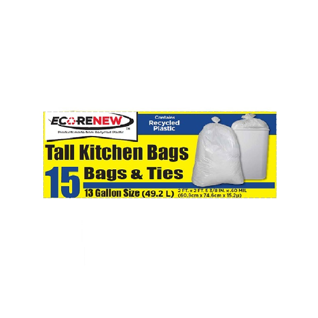 Eco-Renew 13 Gallon Kitchen Bags (15 Bags)