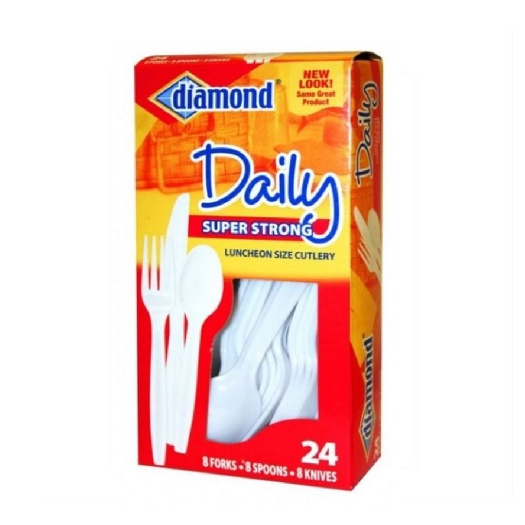 Diamond Daily Assorted Plastic Cutlery (24 Assorted)