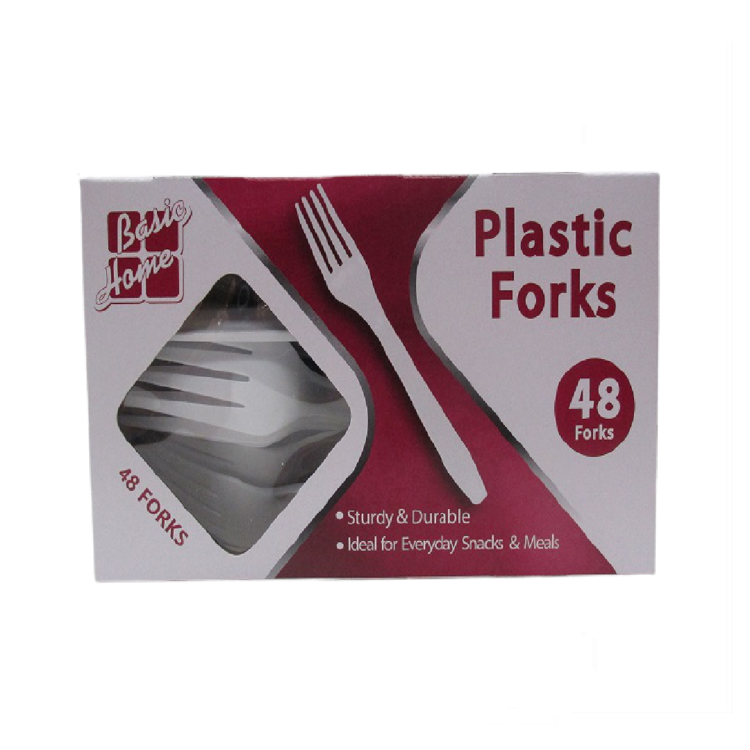 Basic Home Assorted Plastic Forks (48 Forks)