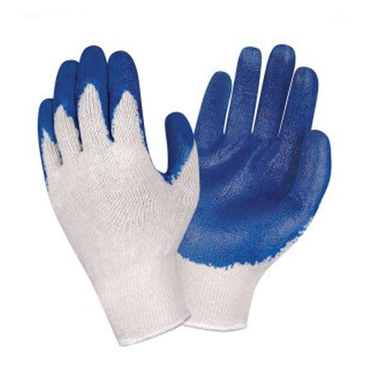 Blue Palm String Knit Gloves