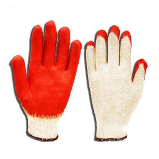 Red Palm String Knit Gloves