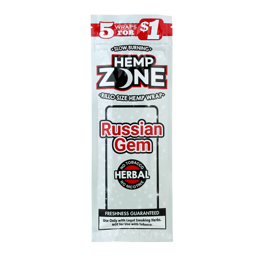 Hemp Zone Russian Gem Wraps 5pk