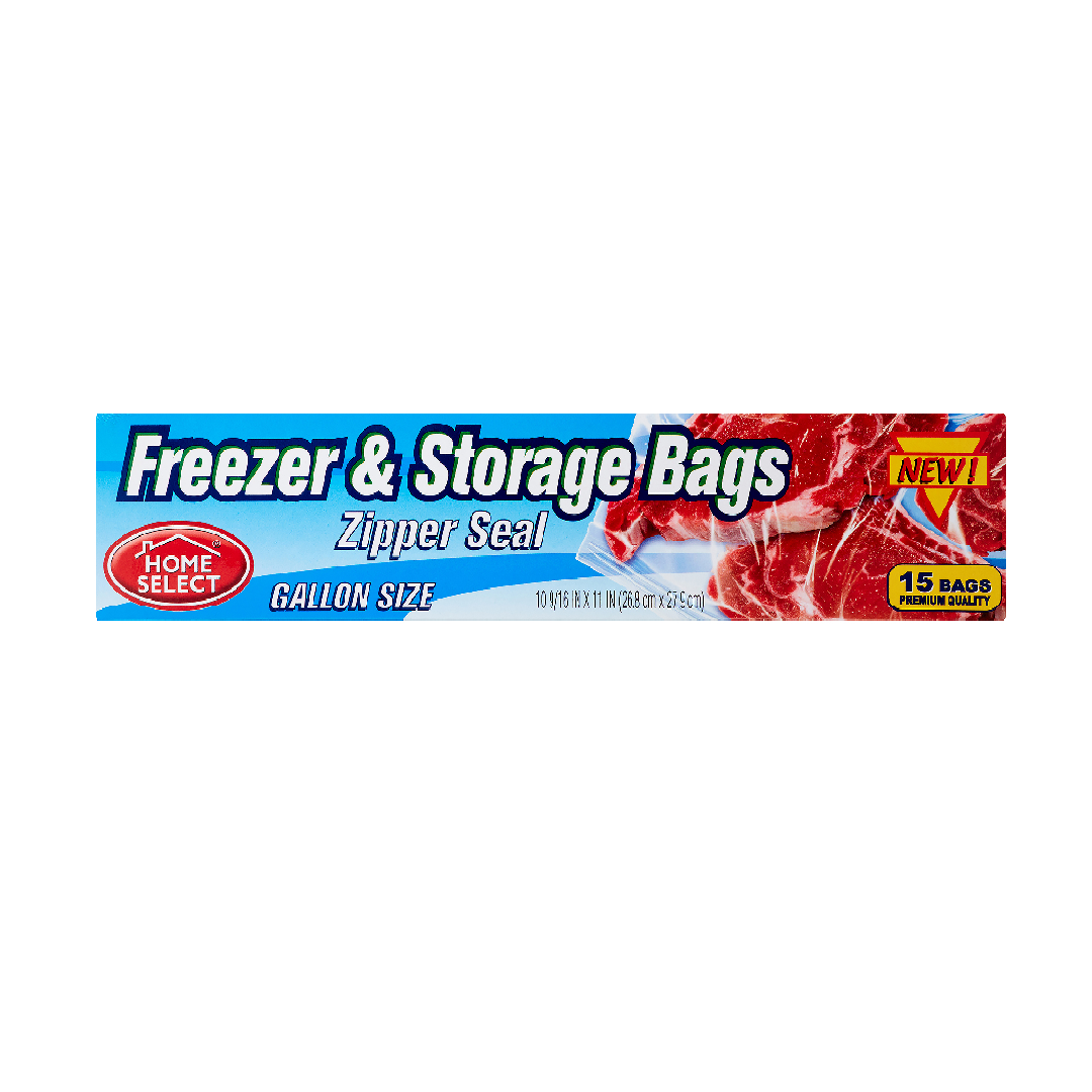 Home Select Gallon Zipper Storage Bags