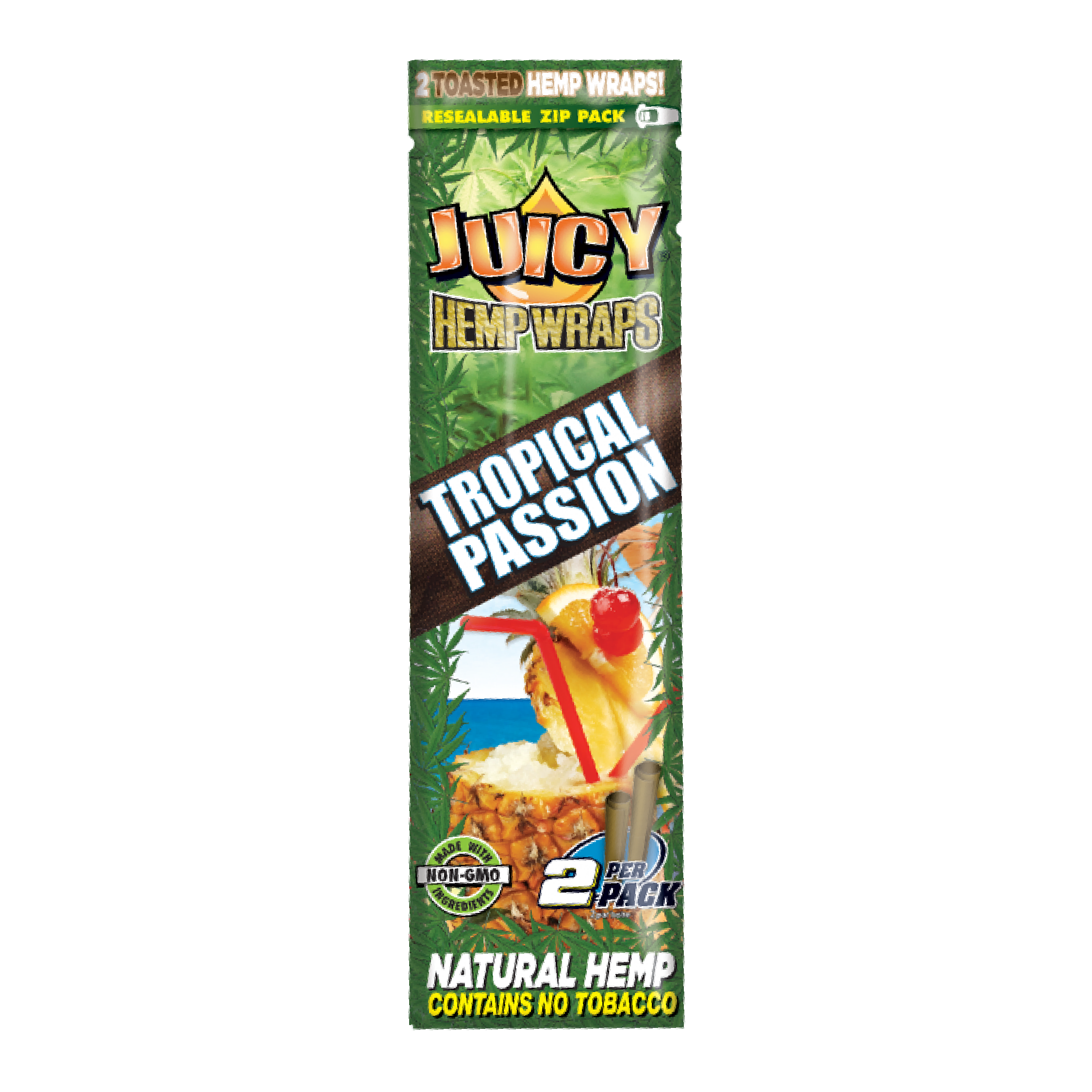 Juicy Tropical Passion Hemp Wraps 2pk