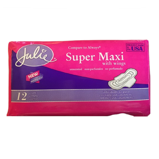 Julie Super Maxi With Wings Pads 12CT