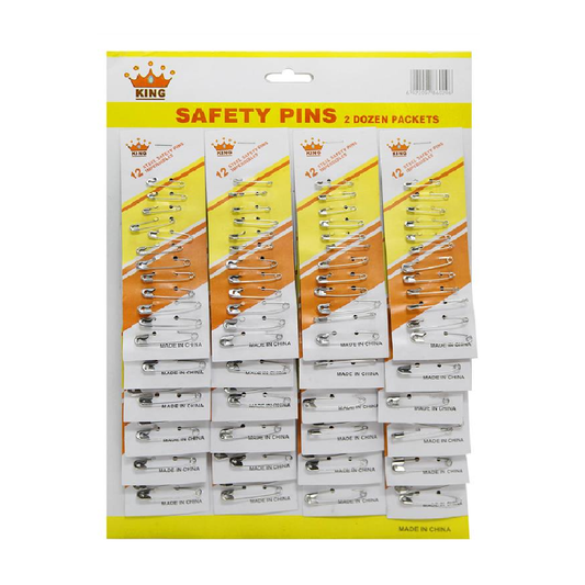 King Safety Pin Assortment Board 24PK