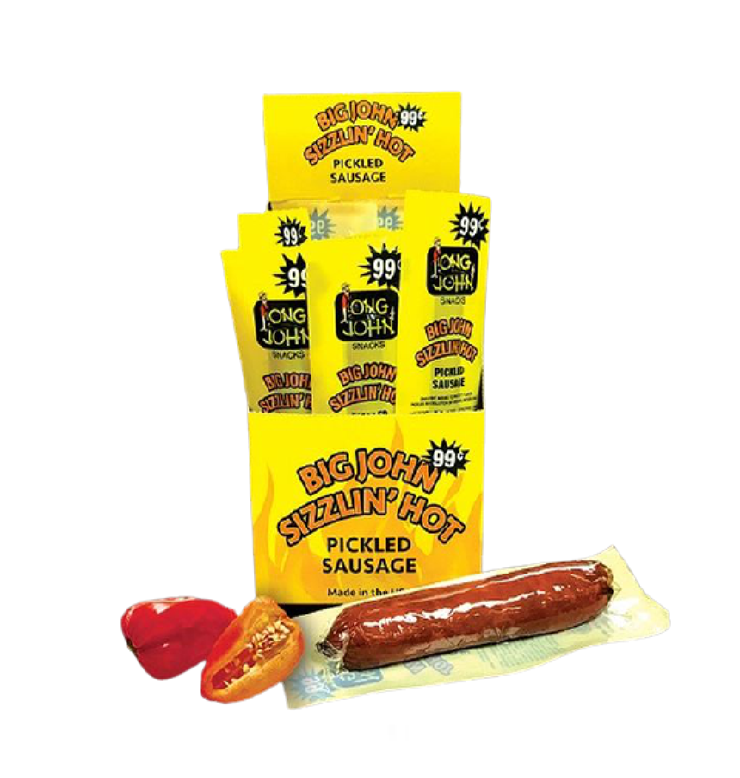 Long John Sizzlin' Hot Pickled Sausages 1.4OZ