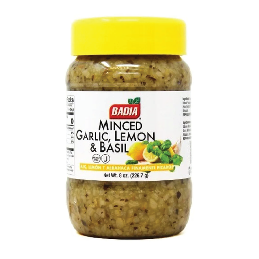 Badia Minced Garlic, Lemon & Basil 8oz