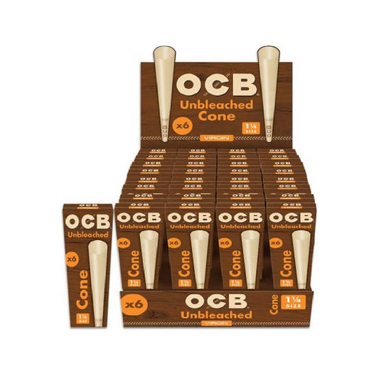 OCB Virgin Unbleached Rolling Cones 1 1/4