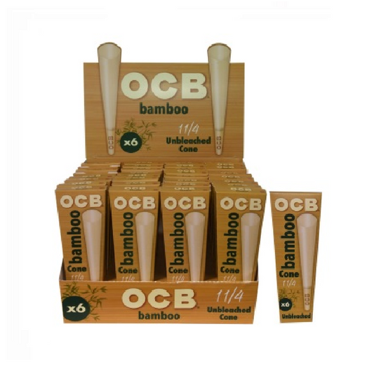 OCB Bamboo Unbleached Rolling Cones 1 1/4