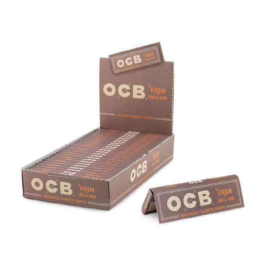 OCB Virgin Unbleached Rolling Papers Single Wide