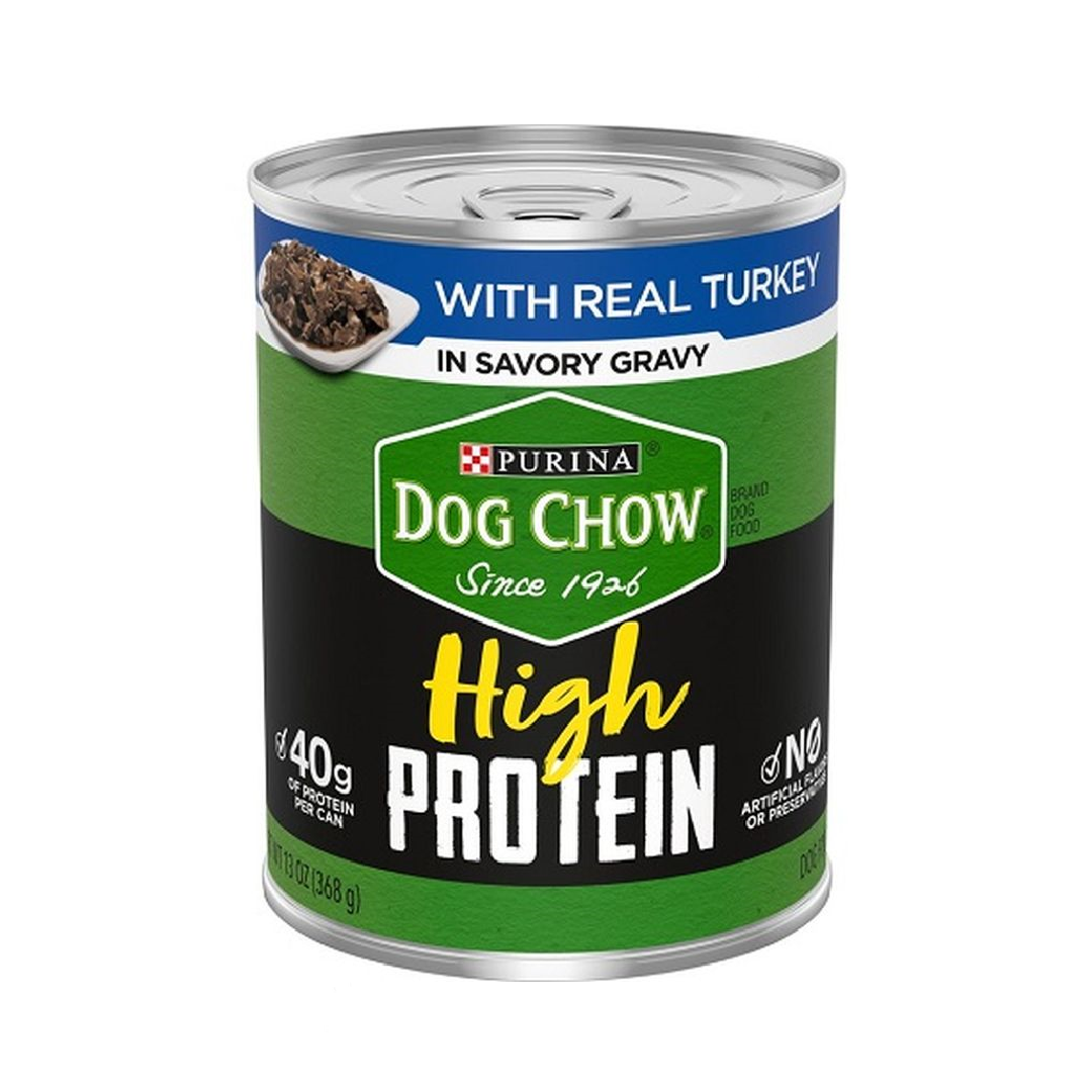 Purina Dog Chow High Protein Cans Turkey 13 oz