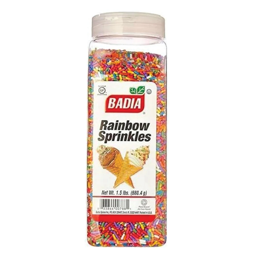 Badia Rainbow Sprinkles Pint 1.5lbs