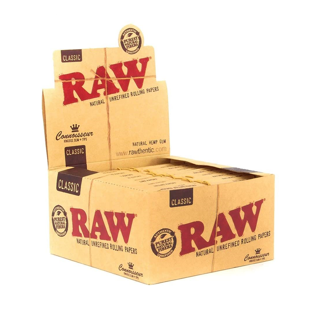 Raw Classic Connoisseur Rolling Papers & Tips King