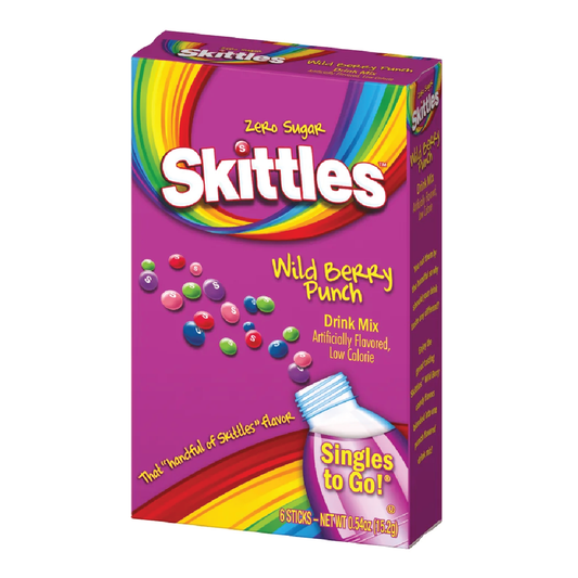 Skittles Wild Berry Punch Singles To Go Drink Mix | 6 Sticks