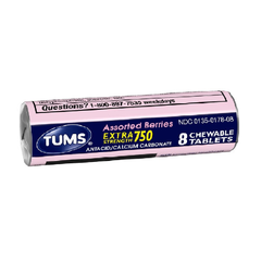 Tums Assorted Berries Extra Strength 750 Tablets 8CT