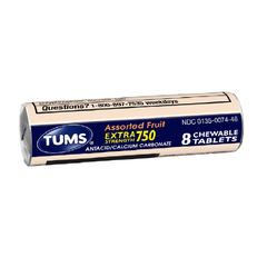 Tums Assorted Fruit Extra Strength 750 8CT