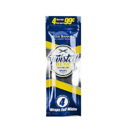 Twisted Hemp Blue Banana Wraps 4pk