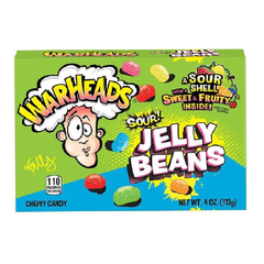 Warheads Sour Jelly Beans Box 4OZ