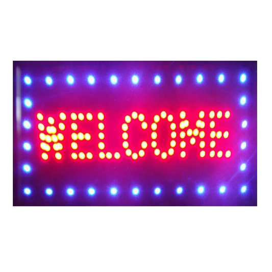 Welcome LED Sign 19" x 10"