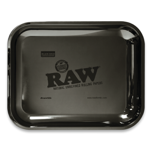 RAW Black Gold Collectors Rolling Tray ( LIMITED EDITION )