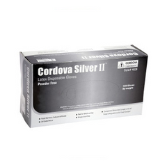 Cordova Silver II Disposable Latex Gloves (100 Gloves)