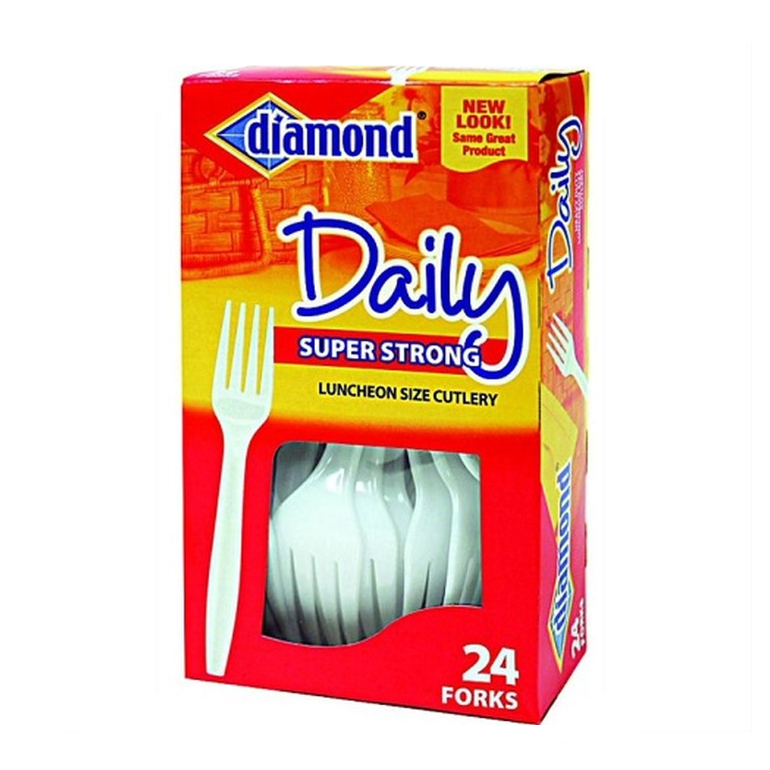 Diamond Plastic Forks (24 Forks)