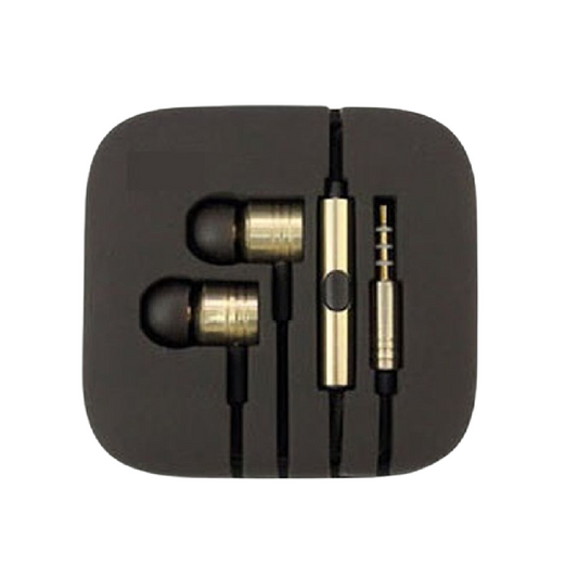 Metallic Ear Buds Black & Gold