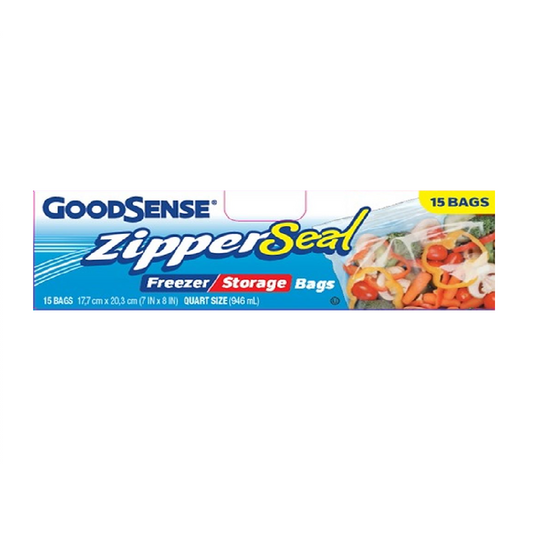 GoodSense Quart Zipper Storage Bags