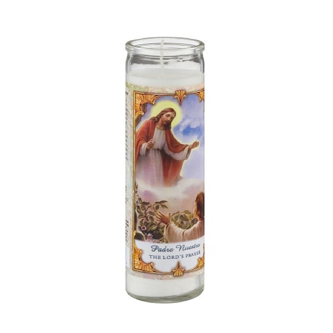 Religious Candles Lord's Prayer White