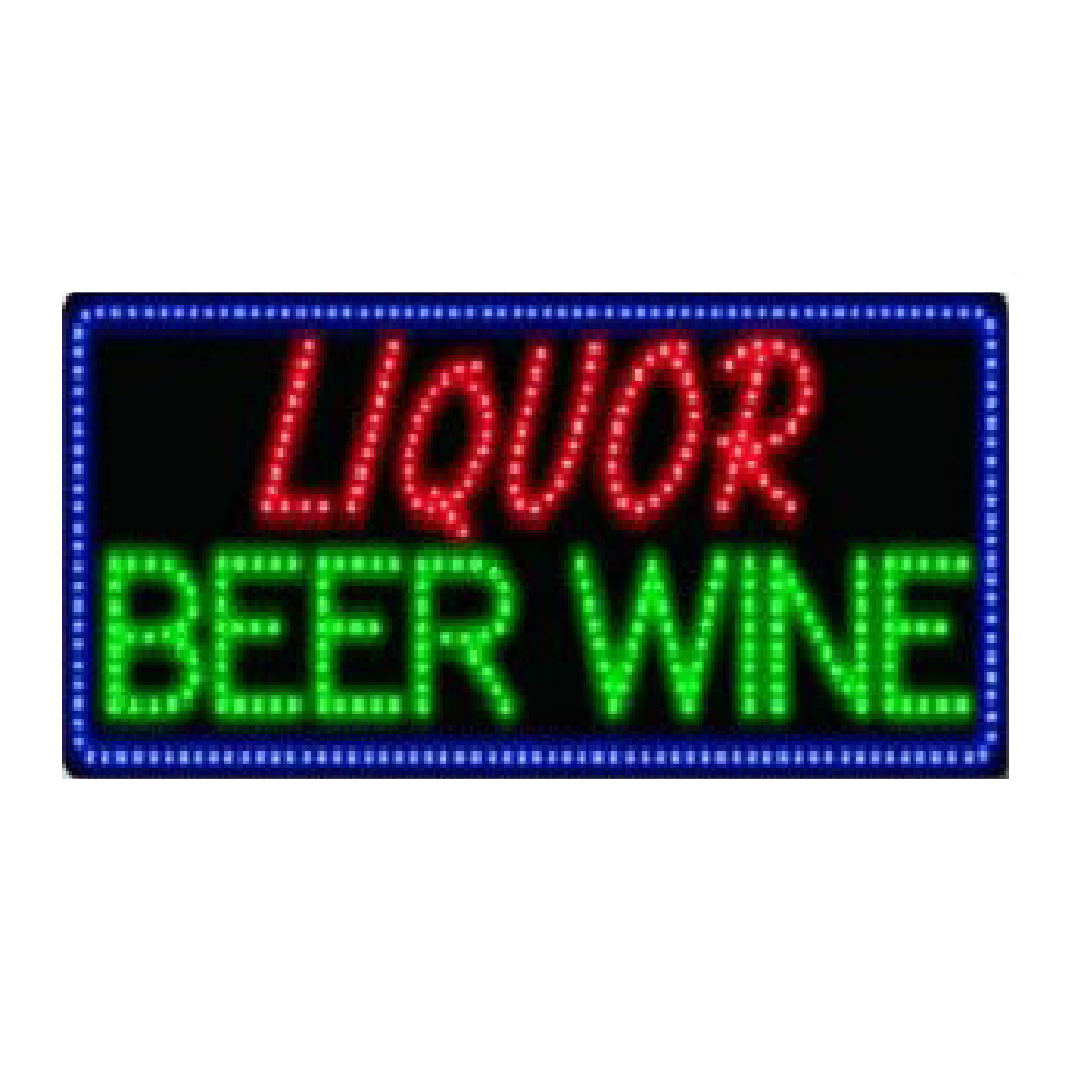 Liquor Beer Wine LED Sign
