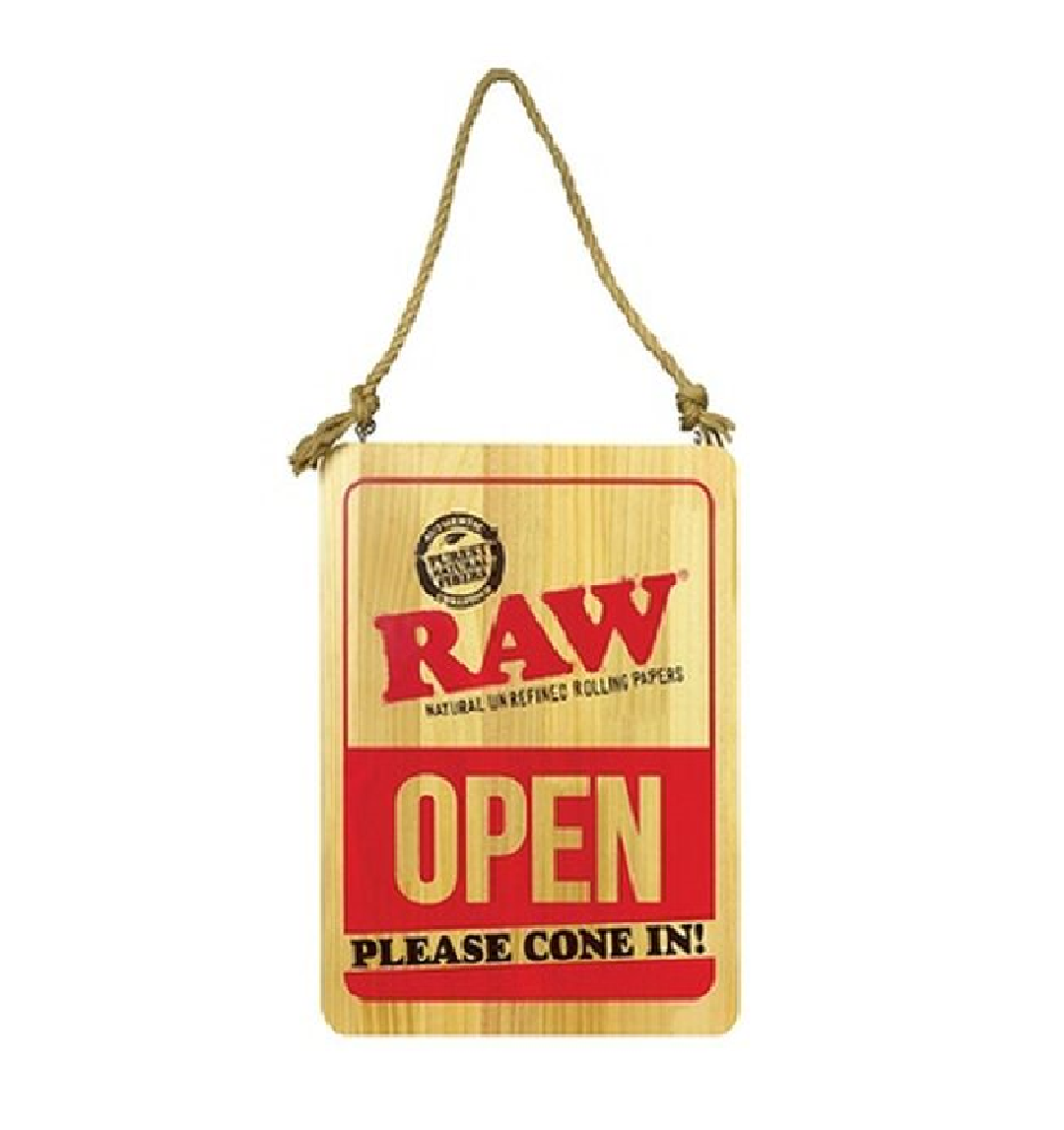 RAW Wooden Open/Closed Sign