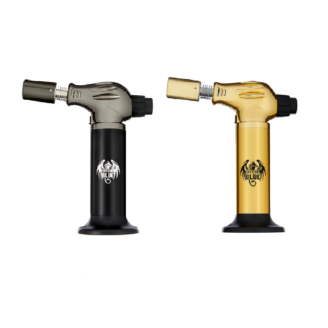 Special Blue Black & Gold Flamethrower Torches 7