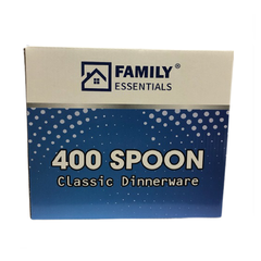 Family Essentials Clear Plastic Spoons Bulk