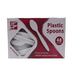 Basic Home Plastic Spoons (48 Spoons)