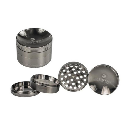 Tsunami Gray Dry Herb 4 Part Grinder