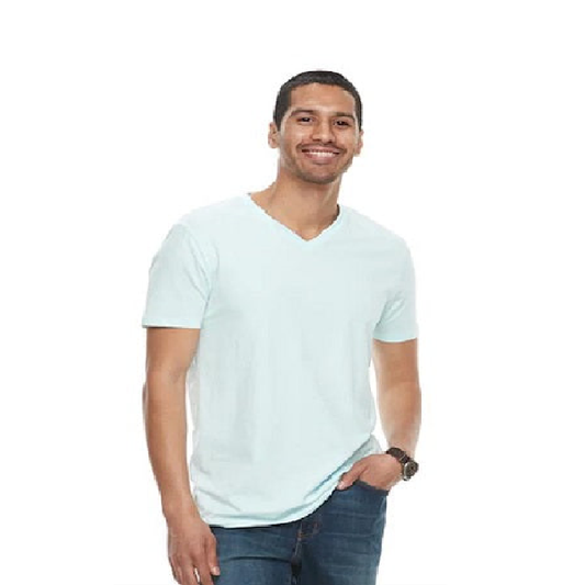 V-neck White T-Shirts 3XL 12CT