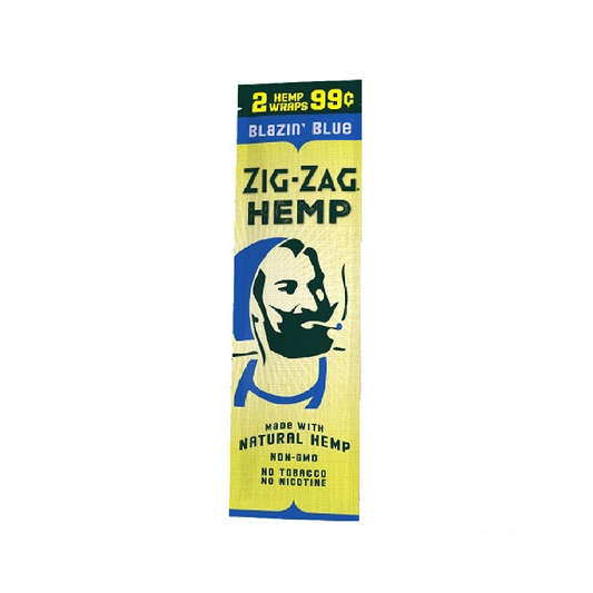 Zig Zag Blazin' Blue Hemp Wraps