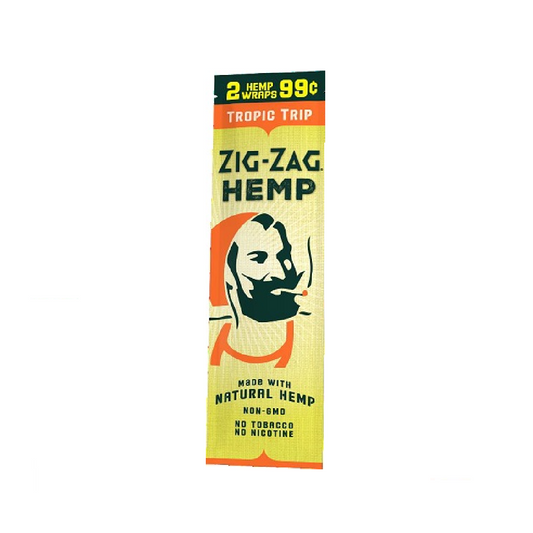 Zig Zag Tropic Trip Hemp Wraps 2pk